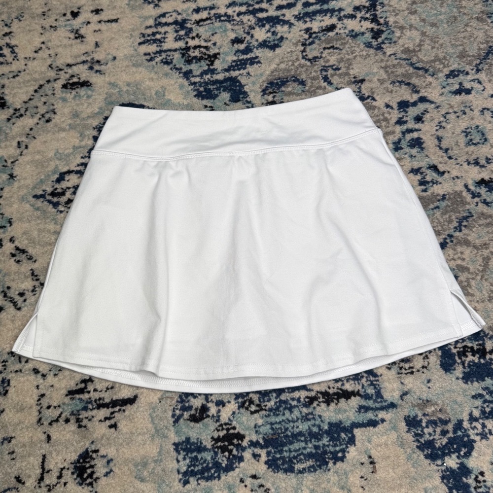 DSG Girls White Athletic Skort Size Large 14 Built-in Shorts Tennis Golf Sport